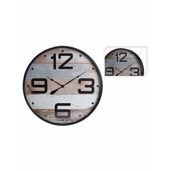 Wooden Design Large Metal Wall Clock